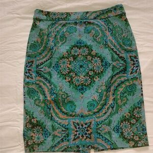 J. Crew Paisley Print Pencil Skirt